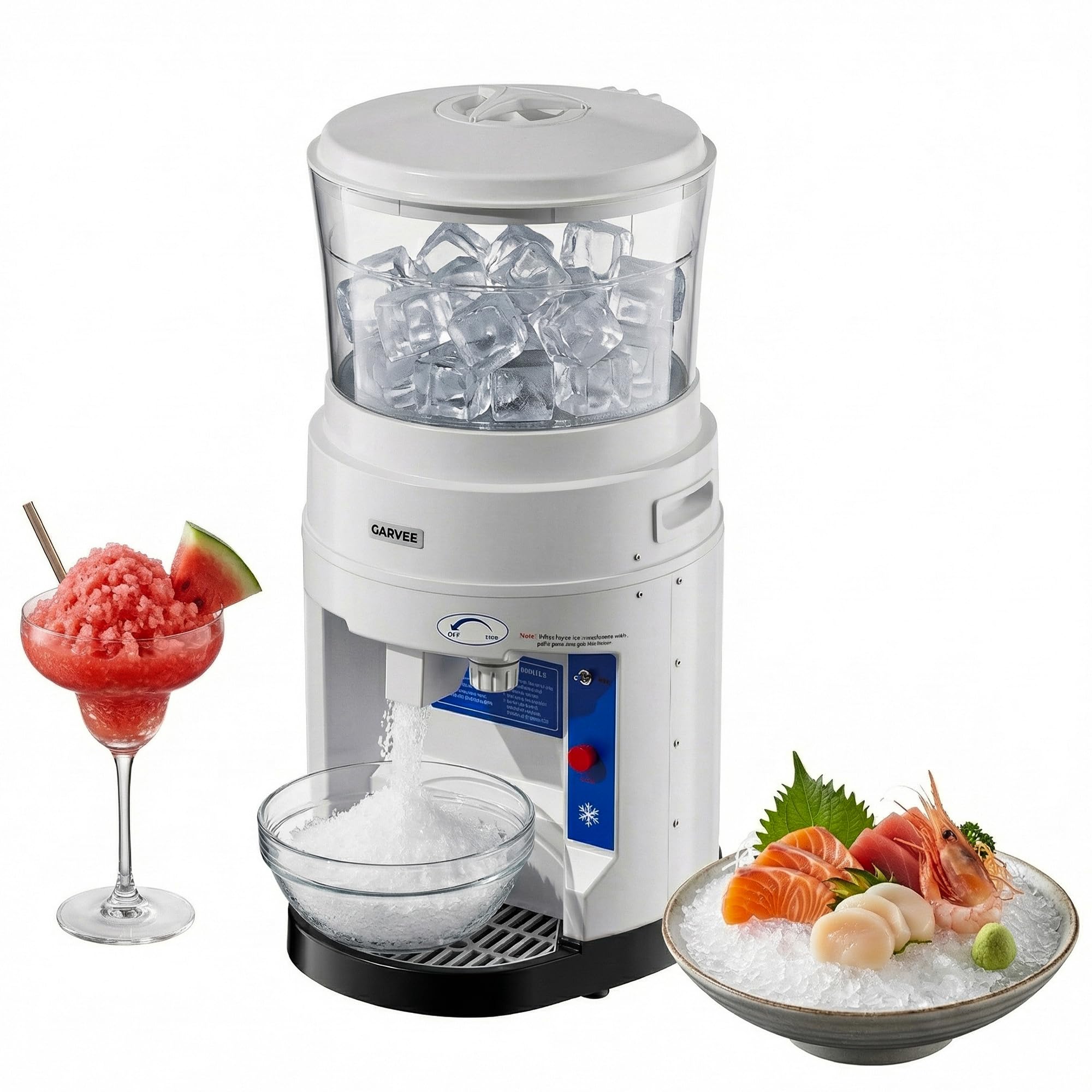 Snow Cone Shaved Ice Machine - 상업용 빙수 및 눈꽃빙수 제조기, 전기식