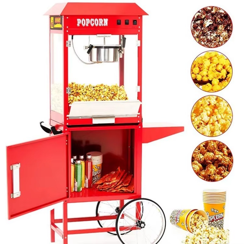 Commercial Popcorn Maker 8Oz - 전기 팝콘 기계, 8온스 용량, 1600W,