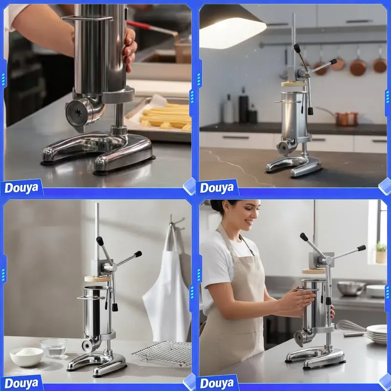 Churros Extruder Machine Manual - 츄러스 압출기 3L 용량 스테인리스 스틸