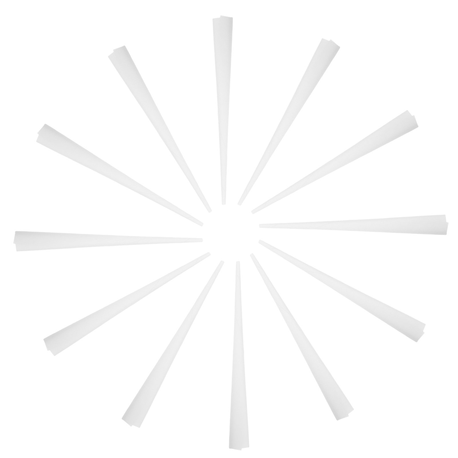 Cotton Candy Cones Paper Sticks - 20개입, 솜사탕 모양의 흰색 종이 막대,
