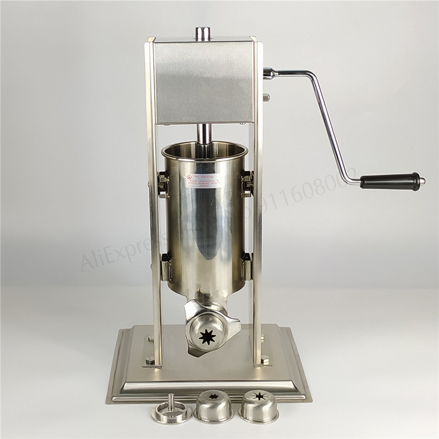 츄러로 제조기 2L 소시지 스터퍼 필러 소시지 살라미  - Churros Extruder Machine Manual 리뷰 및 가격