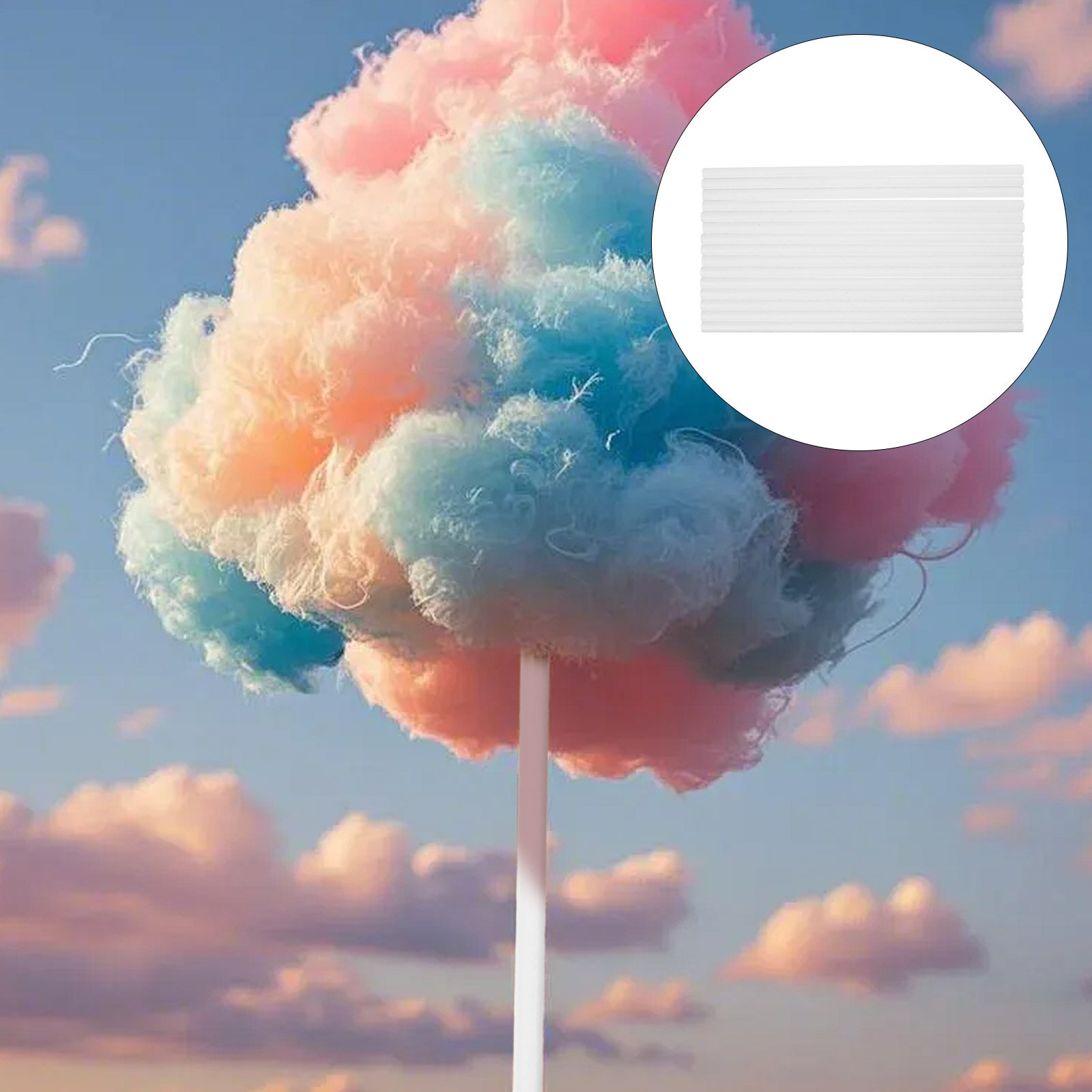 50개입 11.79인치 솜사탕 종이 스틱 다용도 일회용 - Cotton Candy Cones Paper Sticks 리뷰 및 가격
