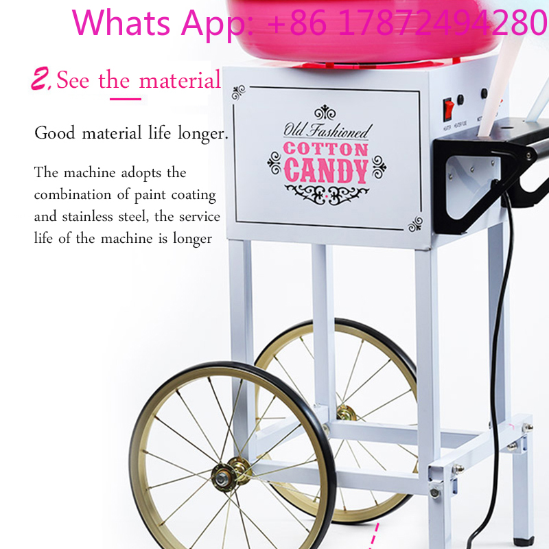 고출력 상업용 팬시 전기 이동식 노점 카트 컬러 솜사탕 - Commercial Cotton Candy Machine Cart 리뷰 및 가격