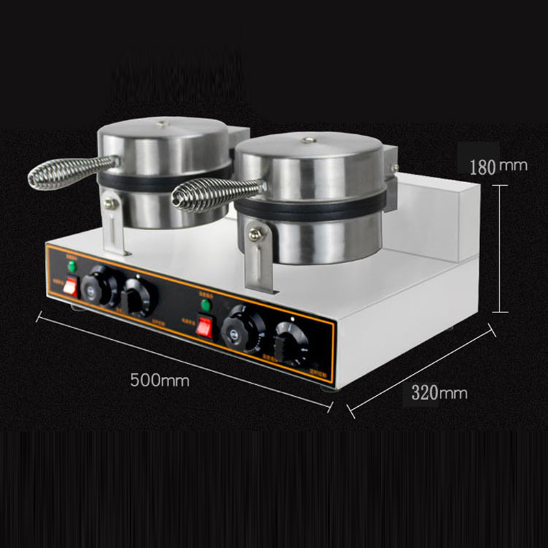 상업용 이중 헤드 에그롤 제조기, 전기 와플 제조기,  - Commercial Waffle Cone Maker Ice Cream 리뷰 및 가격
