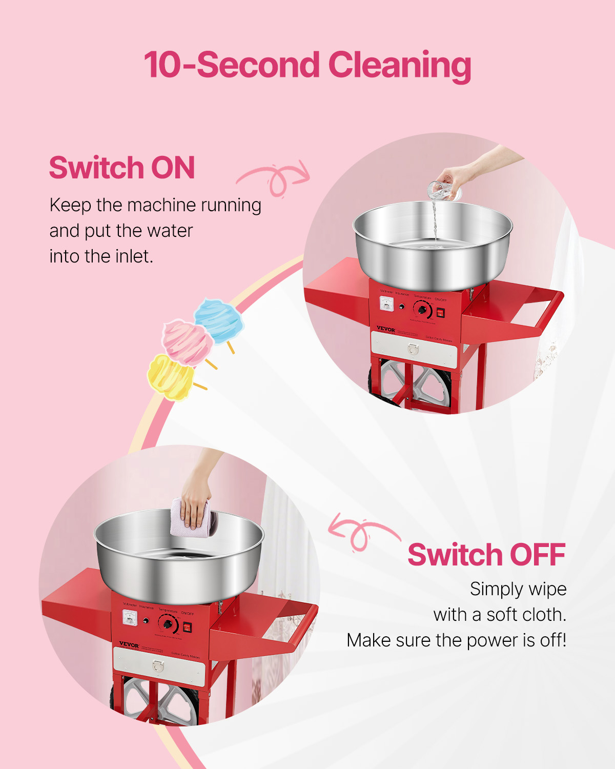 생일 가족용 전기 솜사탕 기계, 카트형 상업용 솜사탕  - Commercial Cotton Candy Machine Cart 리뷰 및 가격